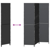 Produktbild för Rumsavskiljare Svart 146 x 180 cm konstrotting