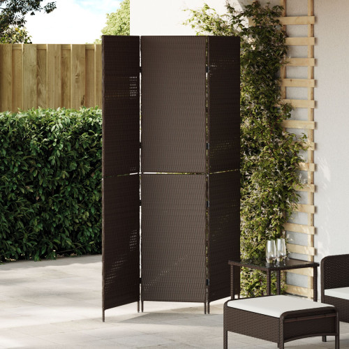 vidaXL Rumsavskiljare Brun 146 x 180 cm konstrotting