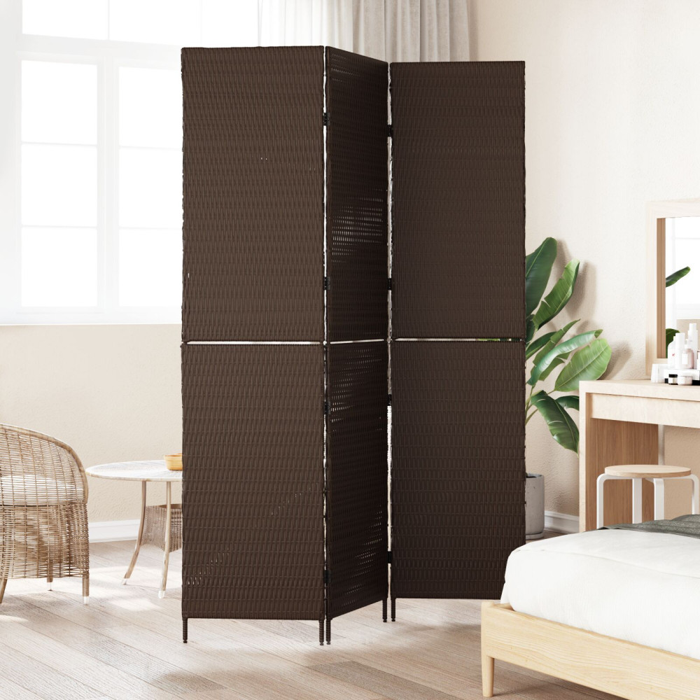 Produktbild för Rumsavskiljare Brun 146 x 180 cm konstrotting