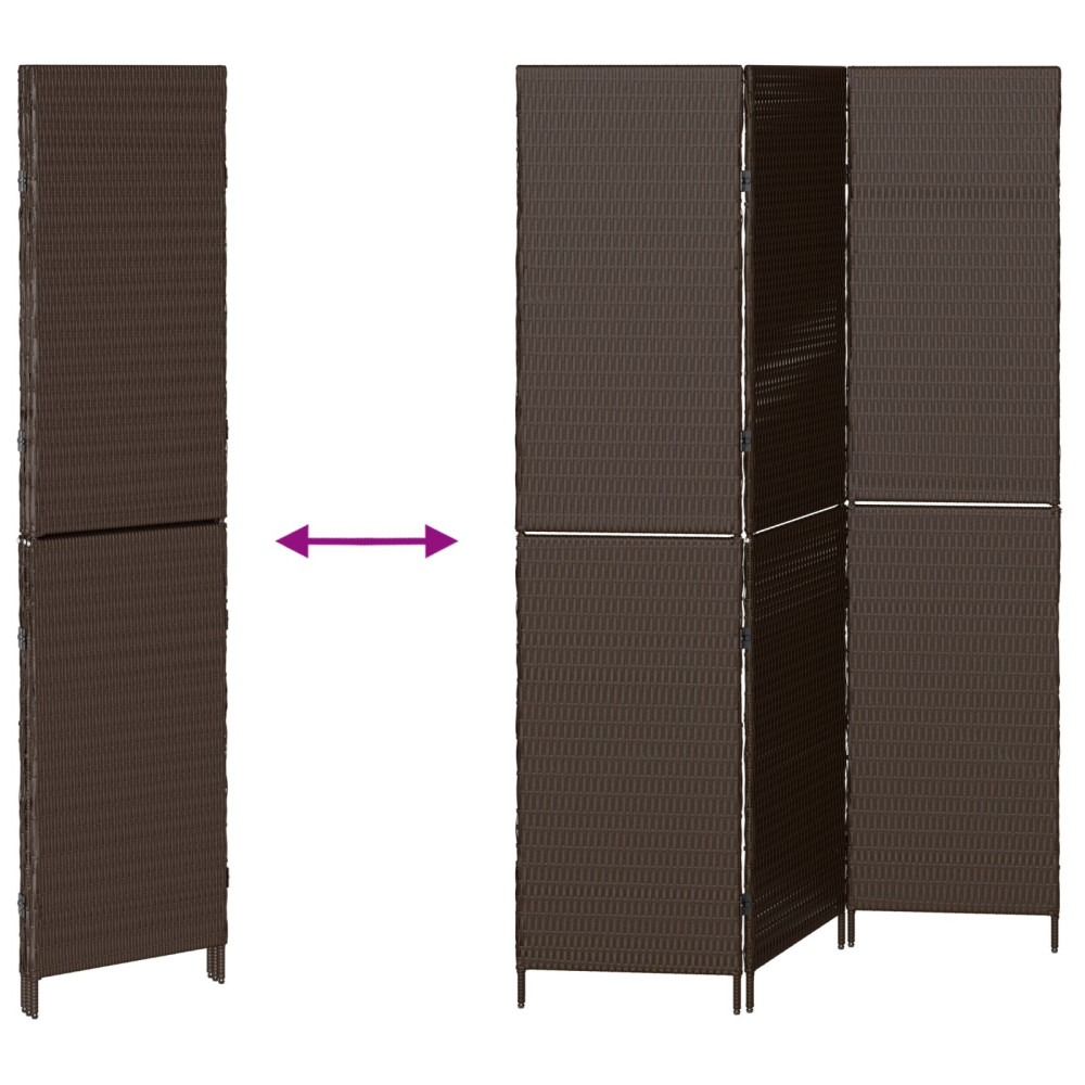 Produktbild för Rumsavskiljare Brun 146 x 180 cm konstrotting
