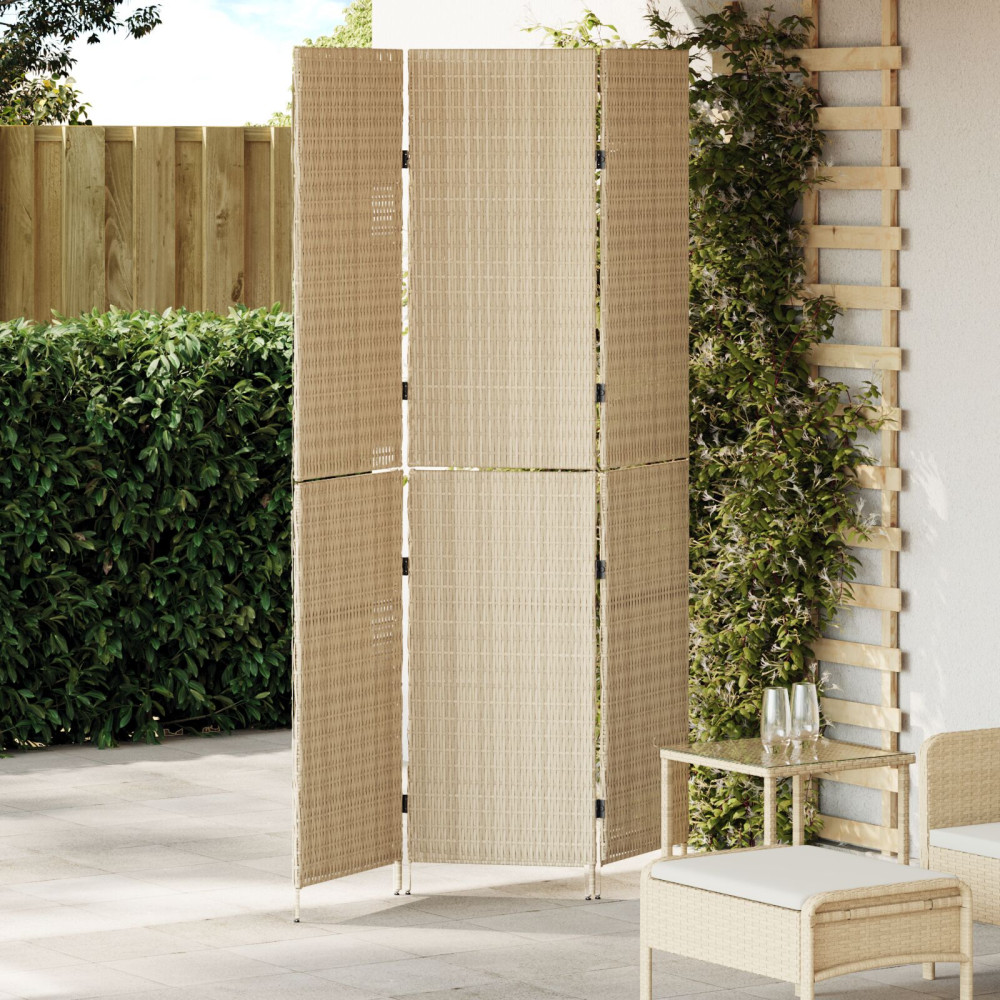 Produktbild för Rumsavskiljare Beige 147 x 180 cm konstrotting