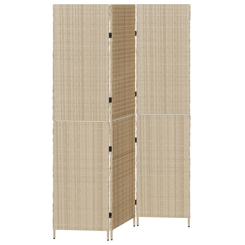 Produktbild för Rumsavskiljare Beige 147 x 180 cm konstrotting