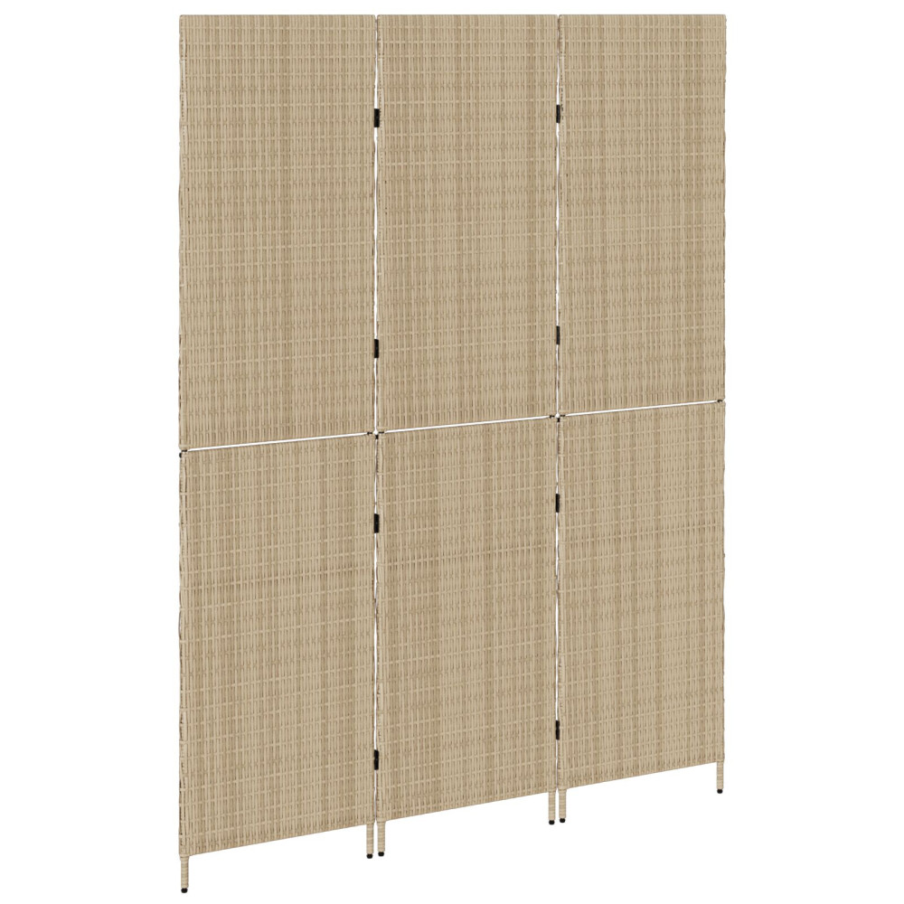 Produktbild för Rumsavskiljare Beige 147 x 180 cm konstrotting