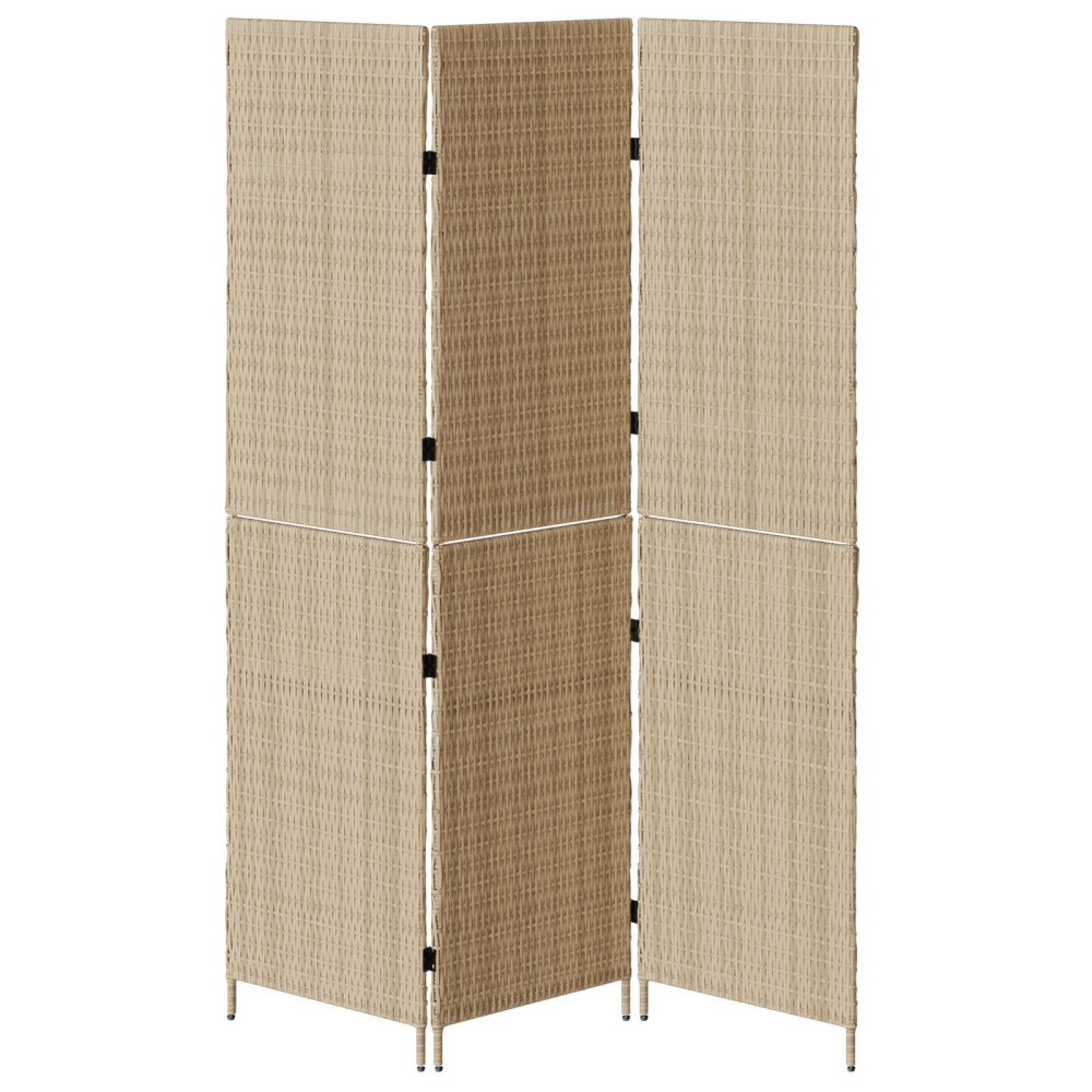 Produktbild för Rumsavskiljare Beige 147 x 180 cm konstrotting