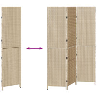 Produktbild för Rumsavskiljare Beige 147 x 180 cm konstrotting