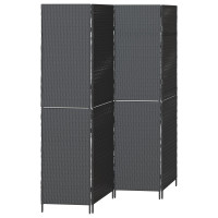 Produktbild för Rumsavskiljare Svart 195 x 180 cm konstrotting