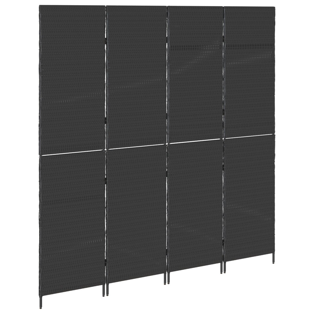 Produktbild för Rumsavskiljare Svart 195 x 180 cm konstrotting