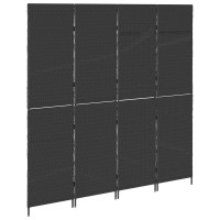 Produktbild för Rumsavskiljare Svart 195 x 180 cm konstrotting