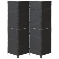 Produktbild för Rumsavskiljare Svart 195 x 180 cm konstrotting