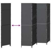 Produktbild för Rumsavskiljare Svart 195 x 180 cm konstrotting