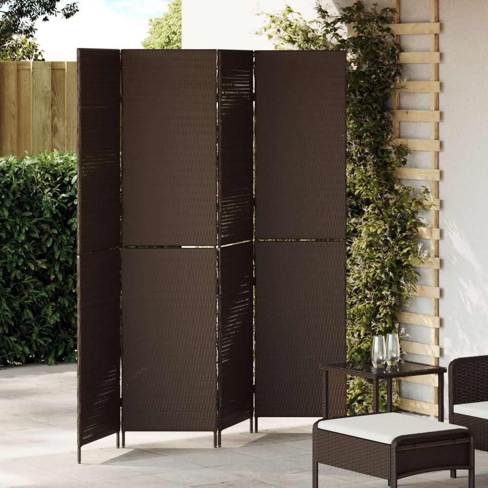 Produktbild för Rumsavskiljare Brun 195 x 180 cm konstrotting
