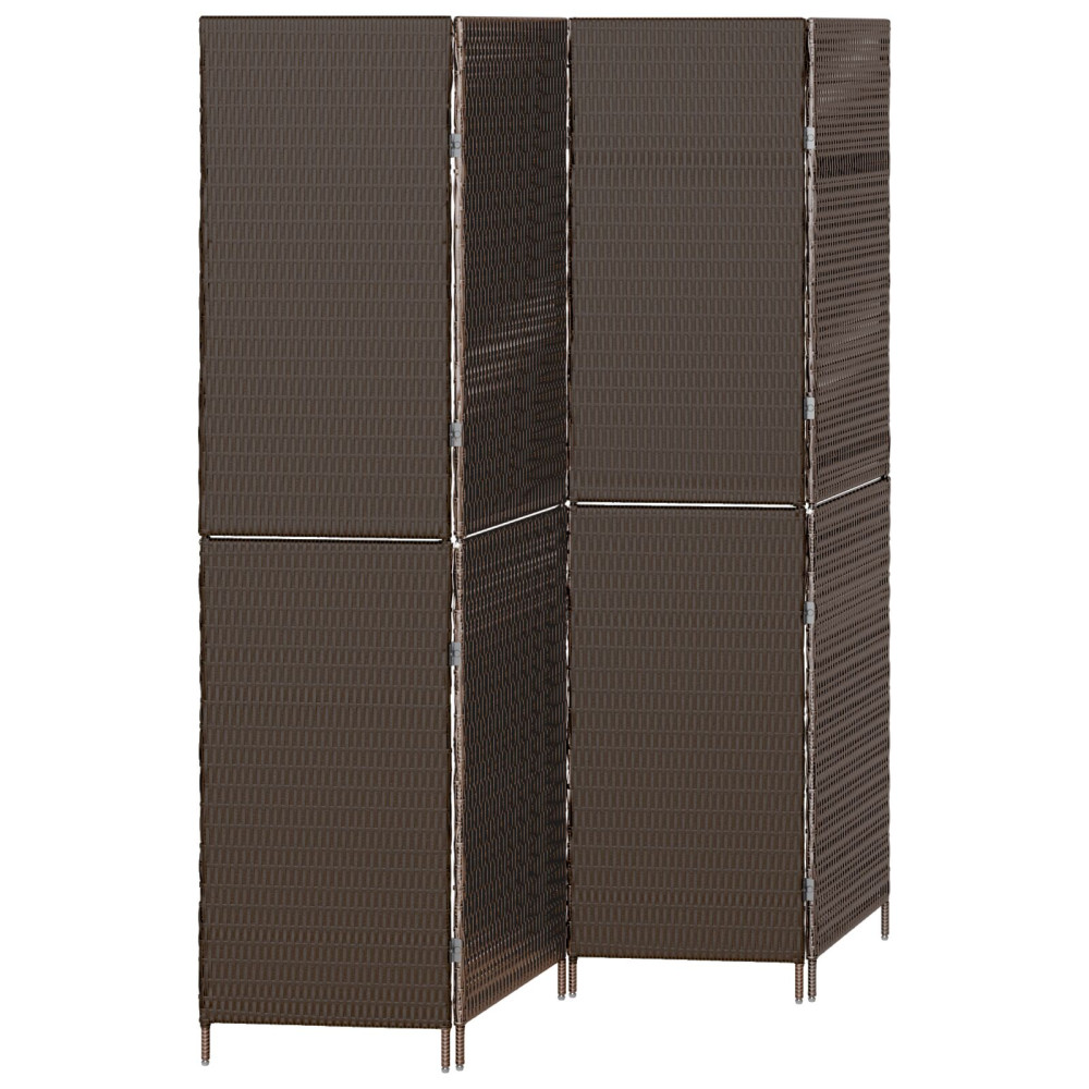 Produktbild för Rumsavskiljare Brun 195 x 180 cm konstrotting