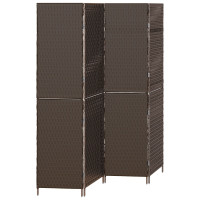 Produktbild för Rumsavskiljare Brun 195 x 180 cm konstrotting