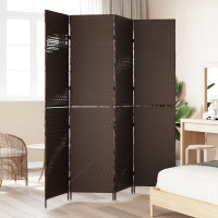 Produktbild för Rumsavskiljare Brun 195 x 180 cm konstrotting