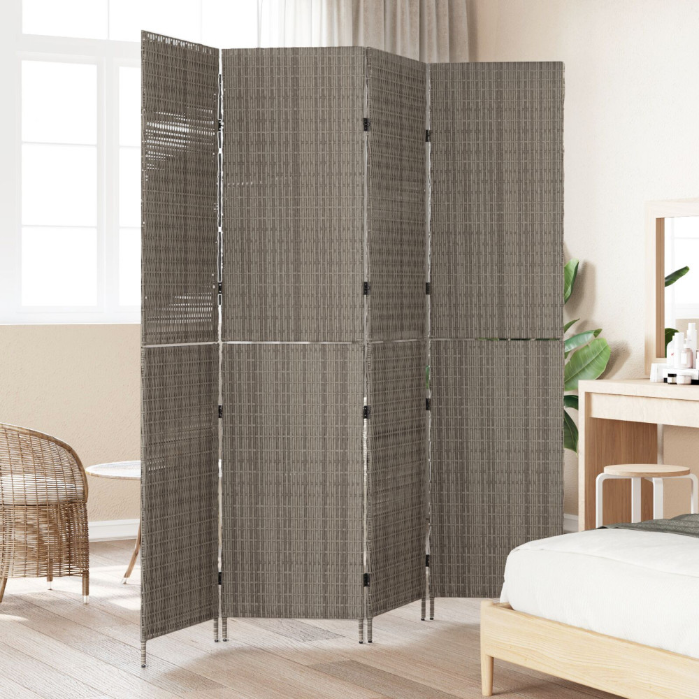 Produktbild för Rumsavskiljare Grå 195 x 180 cm konstrotting