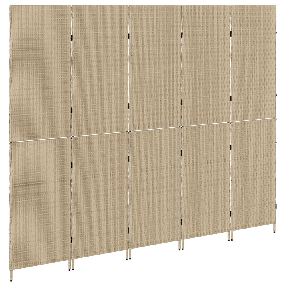 Produktbild för Rumsavskiljare Beige 242 x 180 cm konstrotting