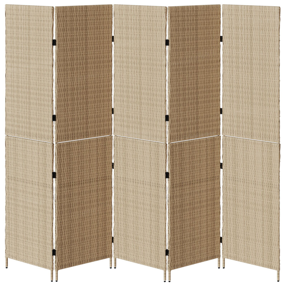 Produktbild för Rumsavskiljare Beige 242 x 180 cm konstrotting