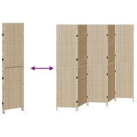 Produktbild för Rumsavskiljare Beige 242 x 180 cm konstrotting