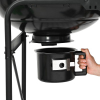 Produktbild för Utomhusgrill med hjul Svart 91 x 71 x 107 cm Metall