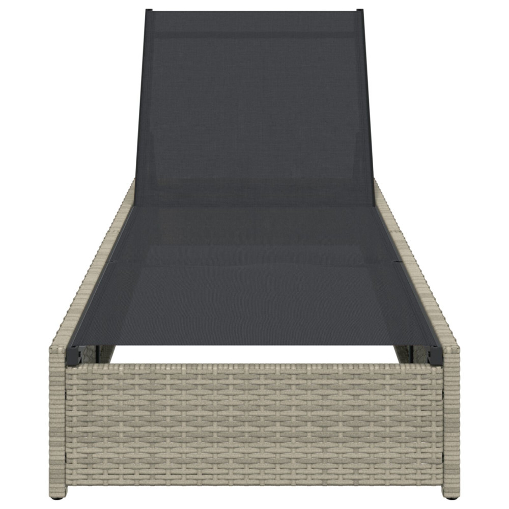 Produktbild för Solstol Reclining Beige 200.5 x 70 x 75 cm konstrotting