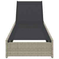 Produktbild för Solstol Reclining Beige 200.5 x 70 x 75 cm konstrotting