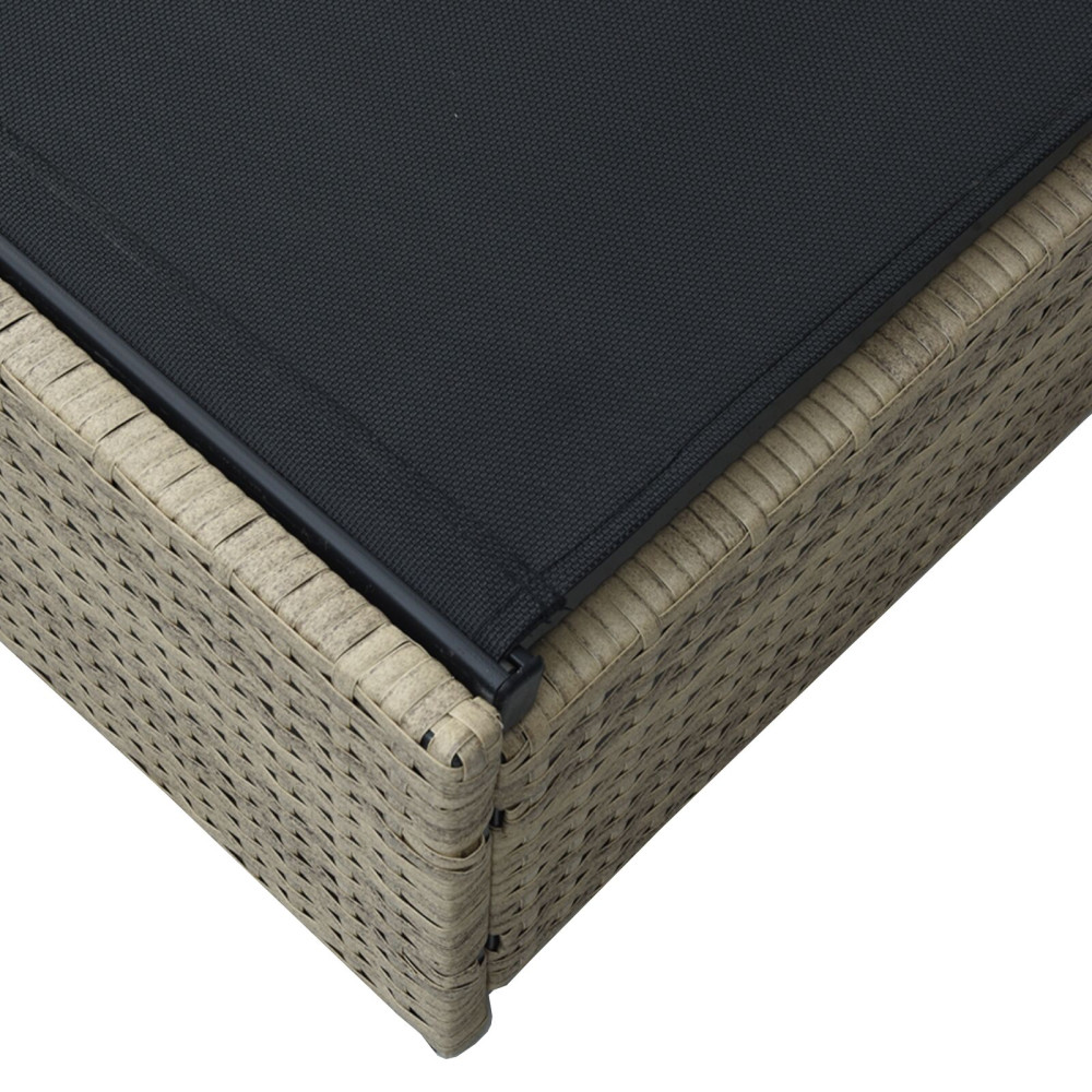 Produktbild för Solstol Reclining Beige 200.5 x 70 x 75 cm konstrotting