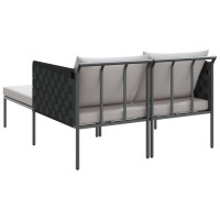 Produktbild för Solbädd Antracit 153 x 115 x 69.5 cm Pulverlackerat stål
