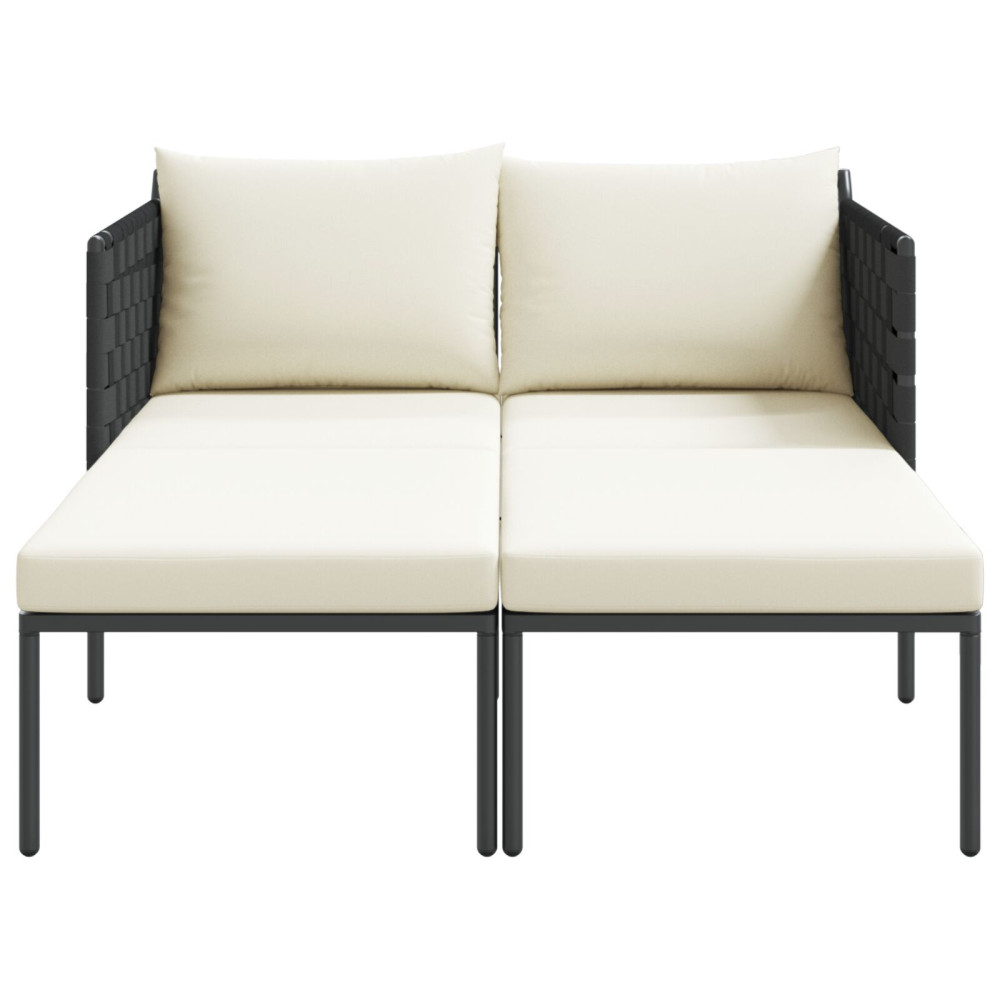 Produktbild för Solbädd Antracit 153 x 115 x 69.5 cm Pulverlackerat stål