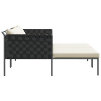 Produktbild för Solbädd Antracit 153 x 115 x 69.5 cm Pulverlackerat stål