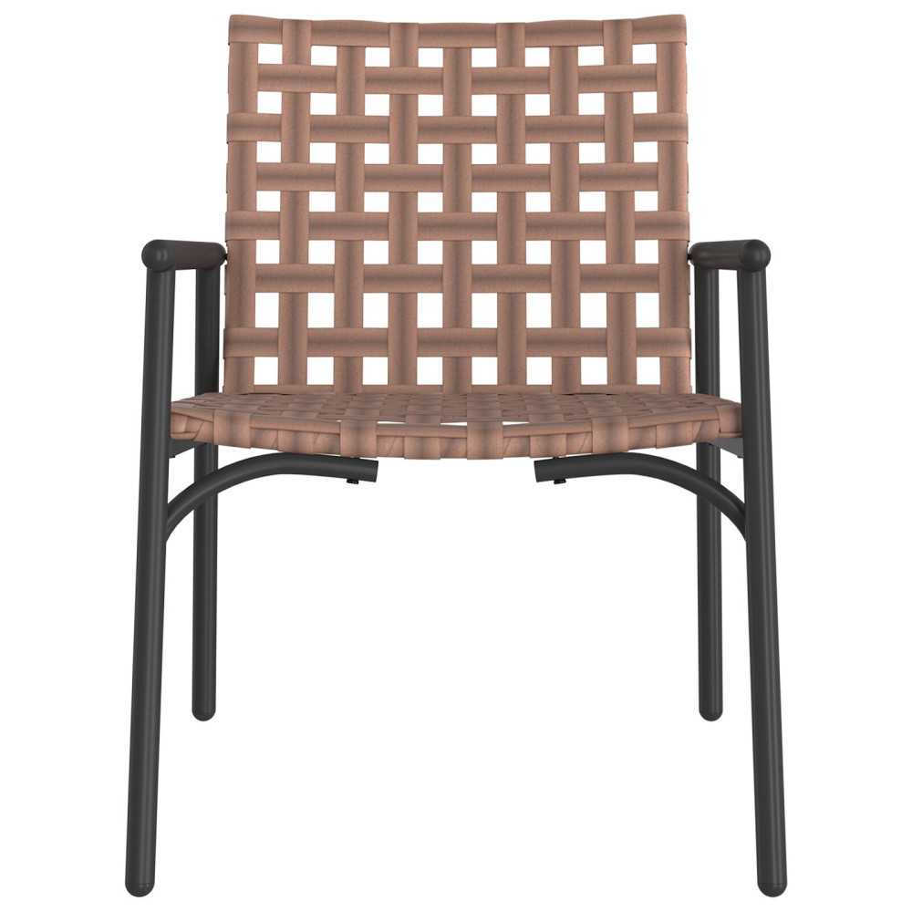 Produktbild för Trädgård Stol 2 pcs Brun 78 x 55,5 x 75,5 cm konstrotting