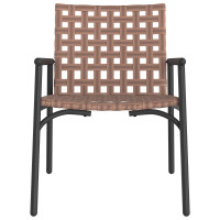 Produktbild för Trädgård Stol 2 pcs Brun 78 x 55,5 x 75,5 cm konstrotting