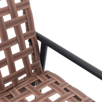 Produktbild för Trädgård Stol 2 pcs Brun 78 x 55,5 x 75,5 cm konstrotting