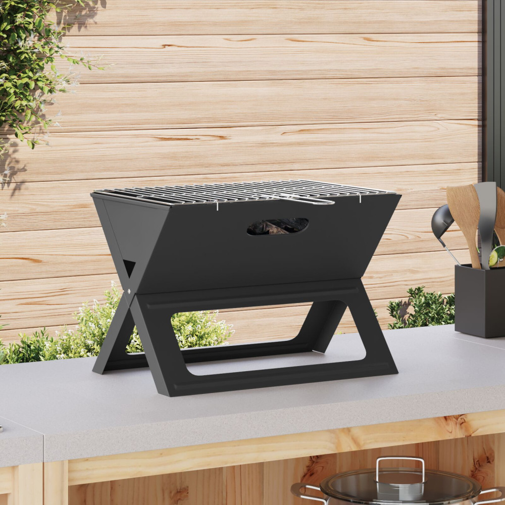 Produktbild för Utomhusgrill Svart 46 x 31 x 31 cm Stål