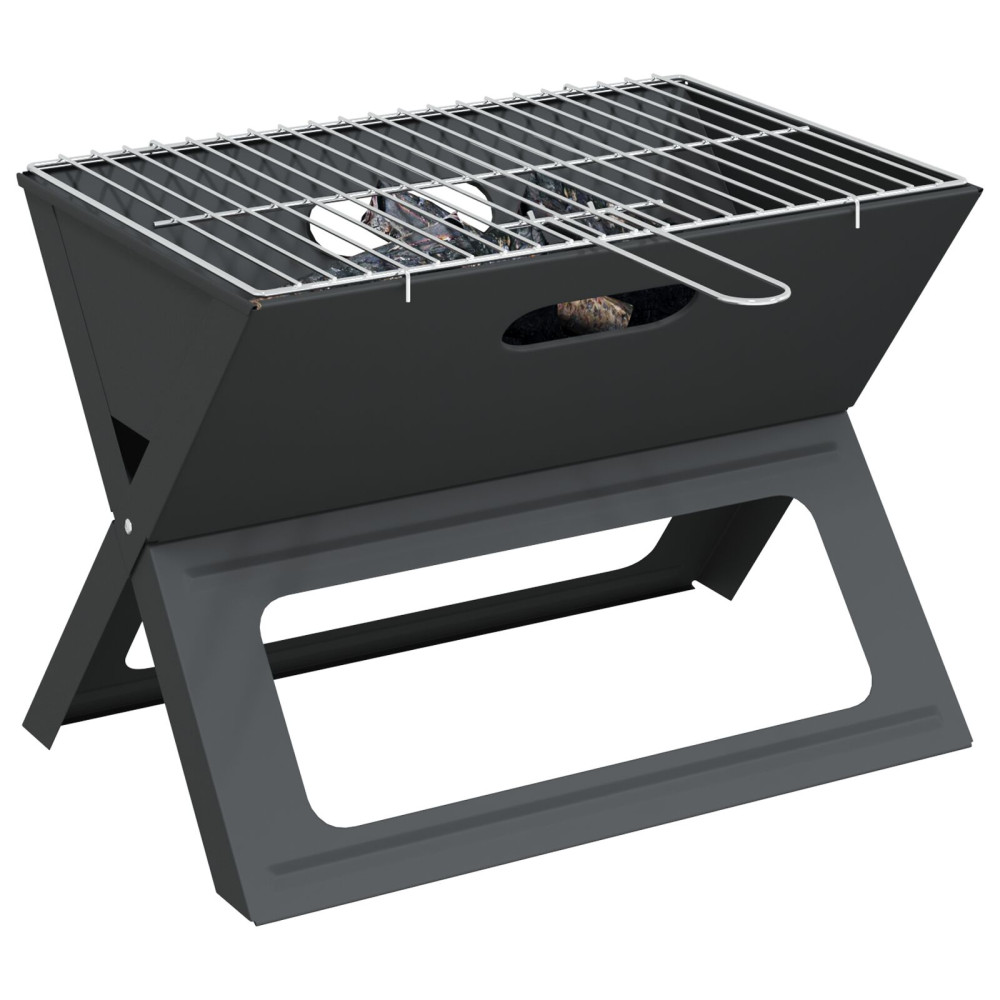 Produktbild för Utomhusgrill Svart 46 x 31 x 31 cm Stål