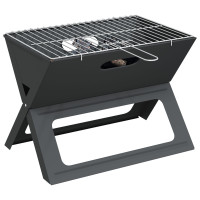 Produktbild för Utomhusgrill Svart 46 x 31 x 31 cm Stål