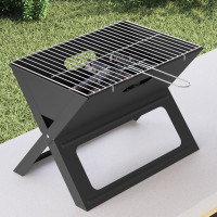 Produktbild för Utomhusgrill Svart 46 x 31 x 31 cm Stål