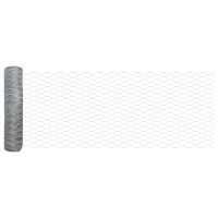 Produktbild för Hexagonstängsel Silver 0,5 x 100 m Galvaniserat stål