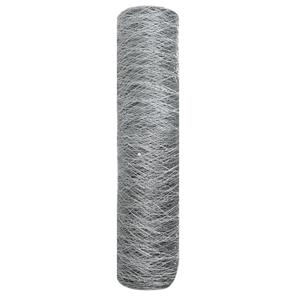 Produktbild för Hexagonstängsel Silver 0,5 x 100 m Galvaniserat stål