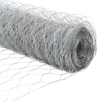 Produktbild för Hexagonstängsel Silver 1,6 x 100 m Galvaniserat stål