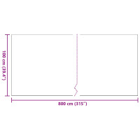 Produktbild för Konstgräs 800 x 100 x 3 cm PP & PE