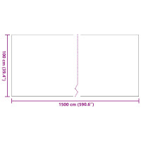 Produktbild för Konstgräs 1500 x 100 x 4 cm PP & PE