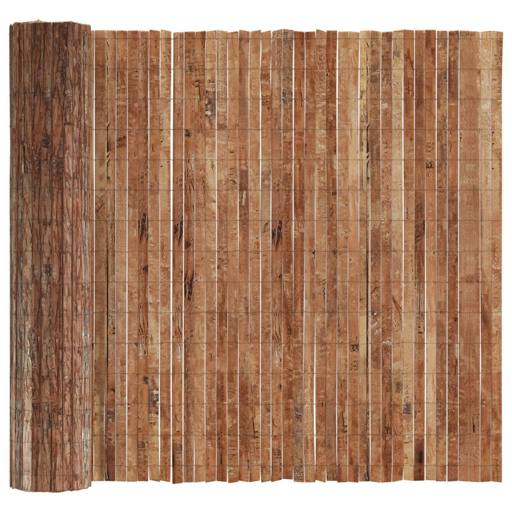 Produktbild för Barkstaket Brun 400 x 125 cm Bark