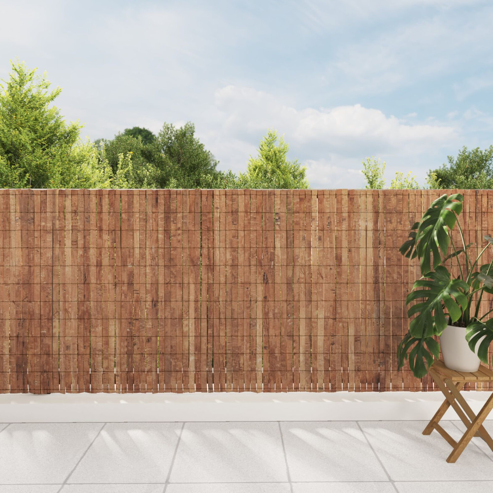 Produktbild för Barkstaket Brun 400 x 125 cm Bark