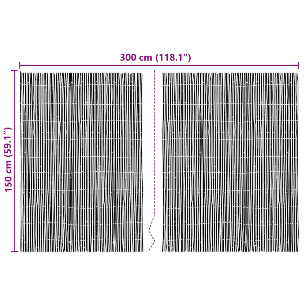 Produktbild för Bambustängsel Naturfärg 400 x 150 cm Bambu