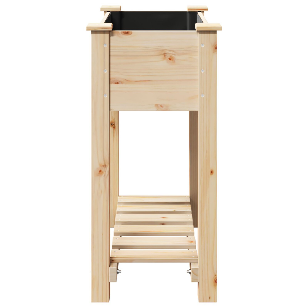 Produktbild för Trädgårdsplanterare Beige 71 x 37 x 76,5 cm Massivt Furu