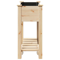 Produktbild för Trädgårdsplanterare Beige 71 x 37 x 76,5 cm Massivt Furu