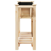 Produktbild för Trädgårdsplanterare Beige 111 x 37 x 76,5 cm Massivt Furu