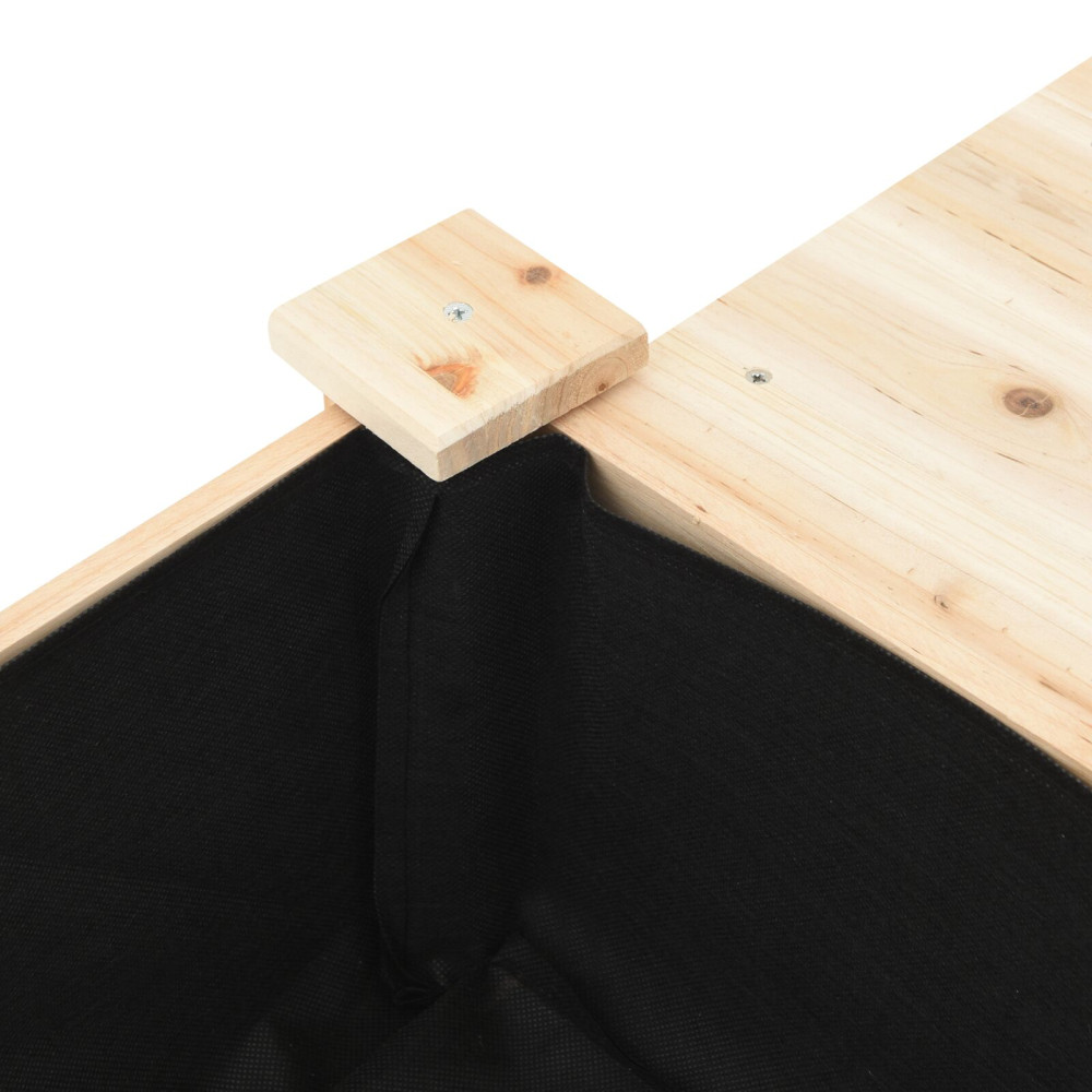 Produktbild för Trädgårdsplanterare Beige 111 x 37 x 76,5 cm Massivt Furu