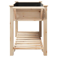 Produktbild för Trädgårdsplanterare Beige 155 x 59 x 76,5 cm Massivt Furu