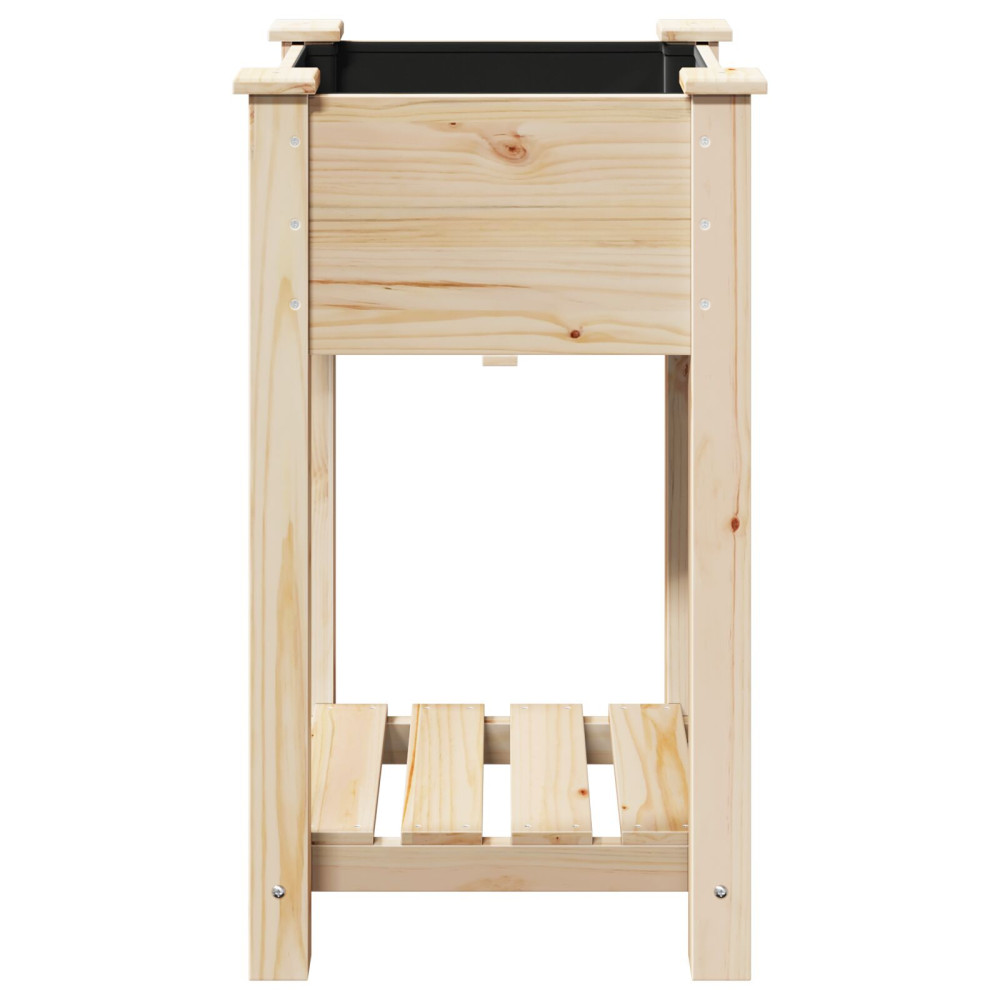 Produktbild för Trädgårdsplanterare Beige 45 x 45 x 76,5 cm Massivt Furu
